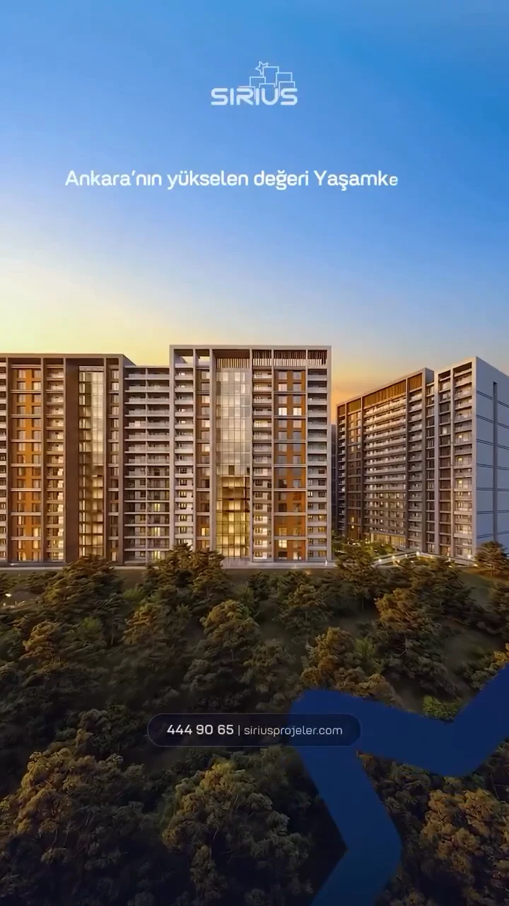 Ankara’nın en prestijli lokasyonlarından Yaşamkent’te, şehre değer katan yeni bir ikon yükseliyor: Sirius Yaşamkent. 🏙️ 
Modern şehircilik anlayışını fonksiyonel çözümlerle buluştu